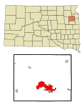 Codington County South Dakota Incorporated and Unincorporated areas Watertown Highlighted